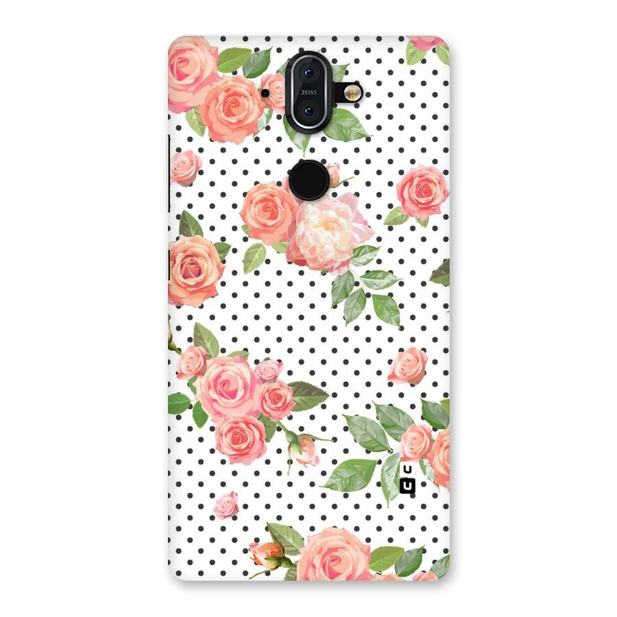 Polka Bloom White Back Case for Nokia 8 Sirocco
