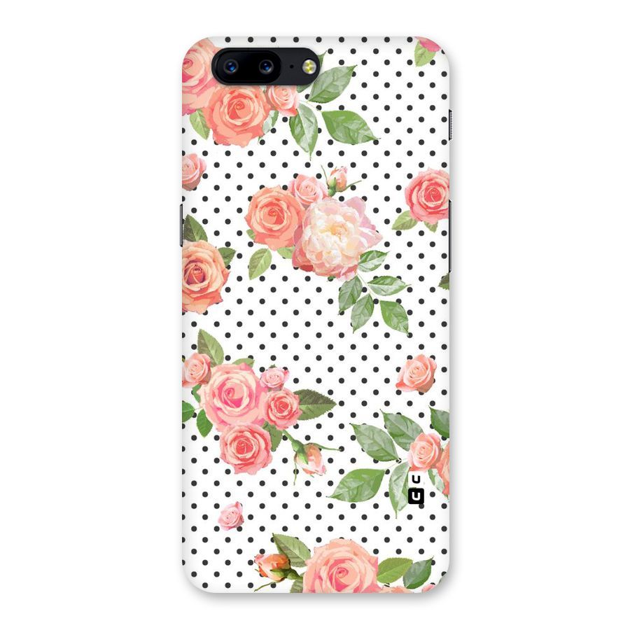 Polka Bloom White Back Case for OnePlus 5