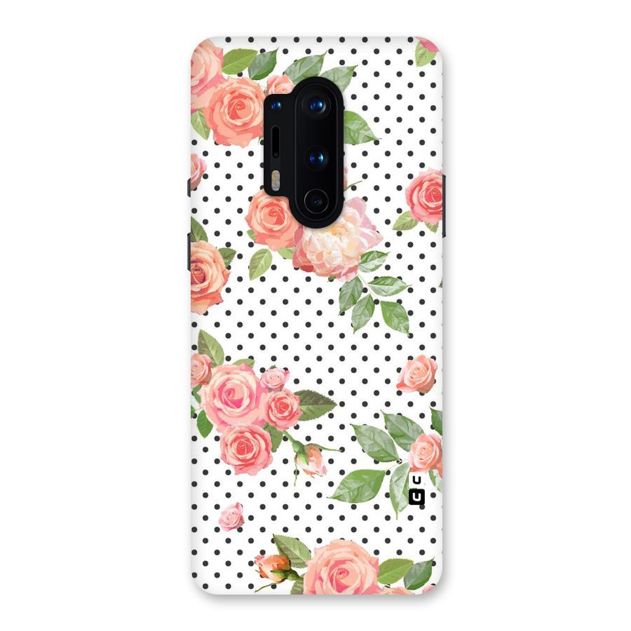 Polka Bloom White Back Case for OnePlus 8 Pro