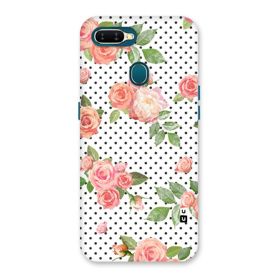 Polka Bloom White Back Case for Oppo A11k