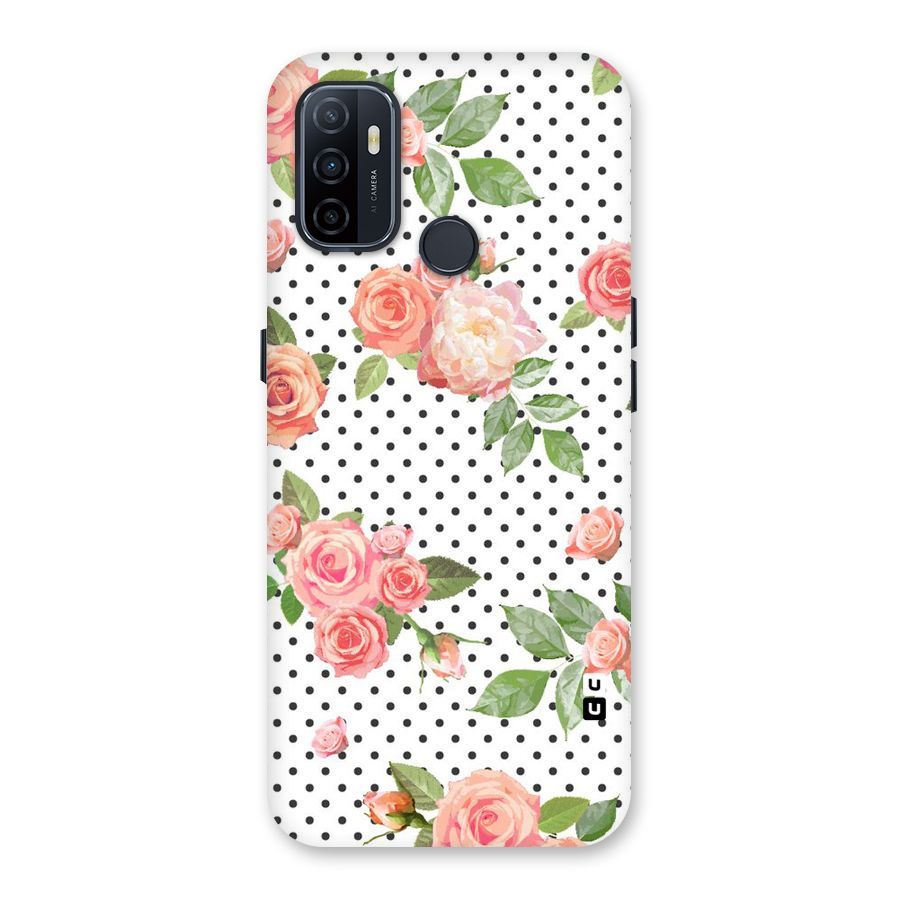 Polka Bloom White Back Case for Oppo A32