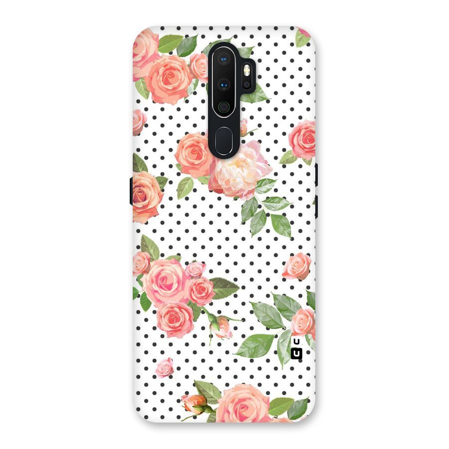 Polka Bloom White Back Case for Oppo A5 (2020)