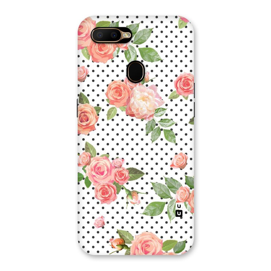 Polka Bloom White Back Case for Oppo A5s