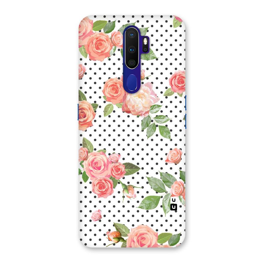 Polka Bloom White Back Case for Oppo A9 (2020)