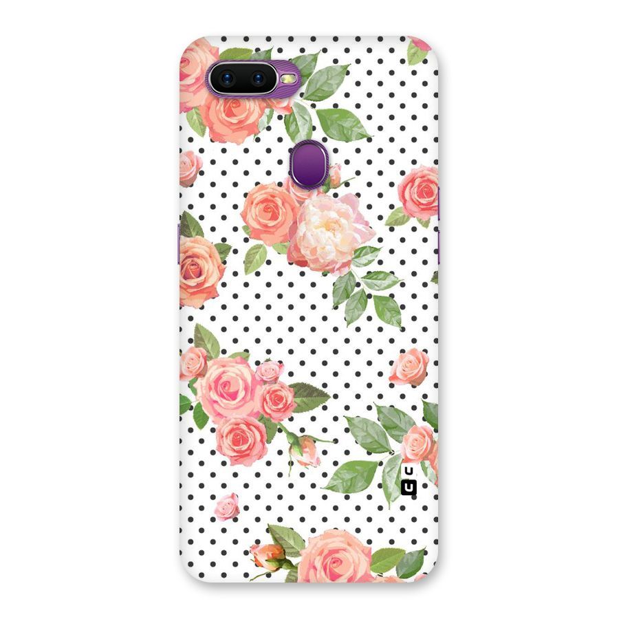 Polka Bloom White Back Case for Oppo F9