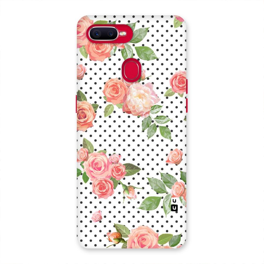 Polka Bloom White Back Case for Oppo F9 Pro