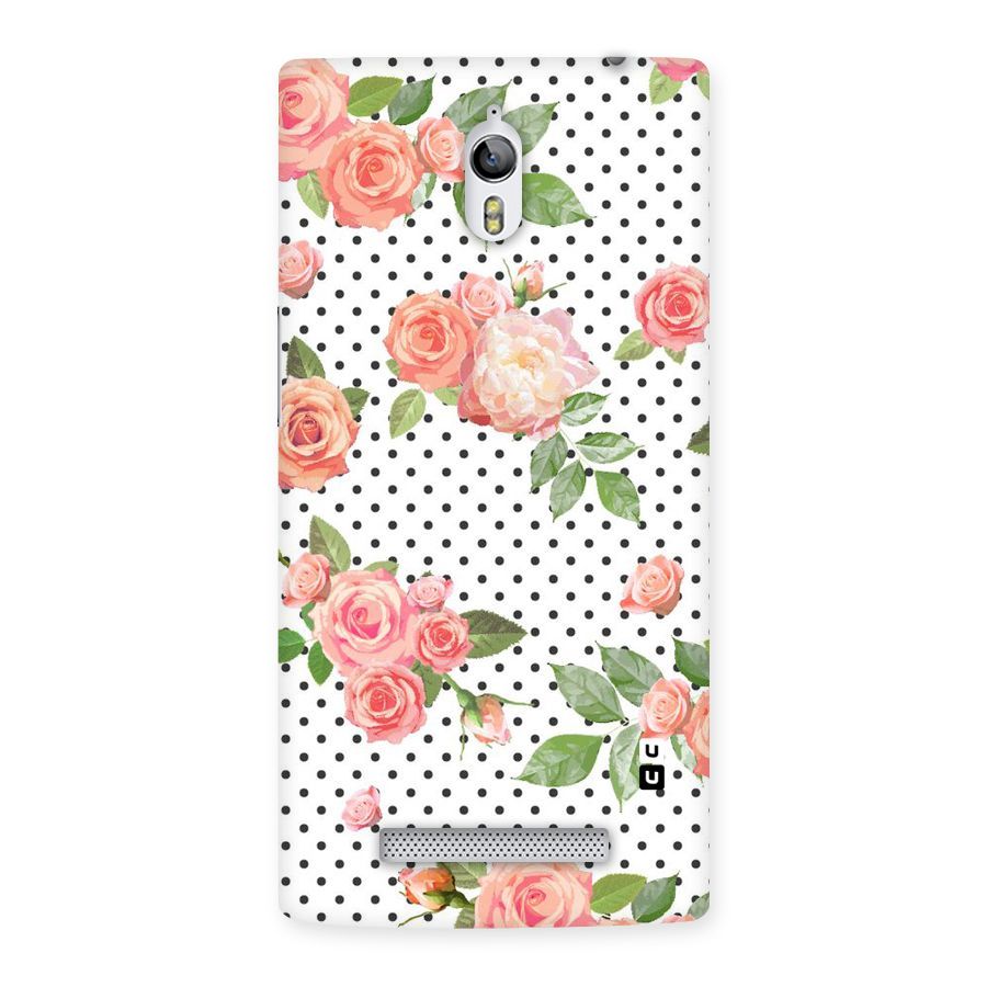 Polka Bloom White Back Case for Oppo Find 7