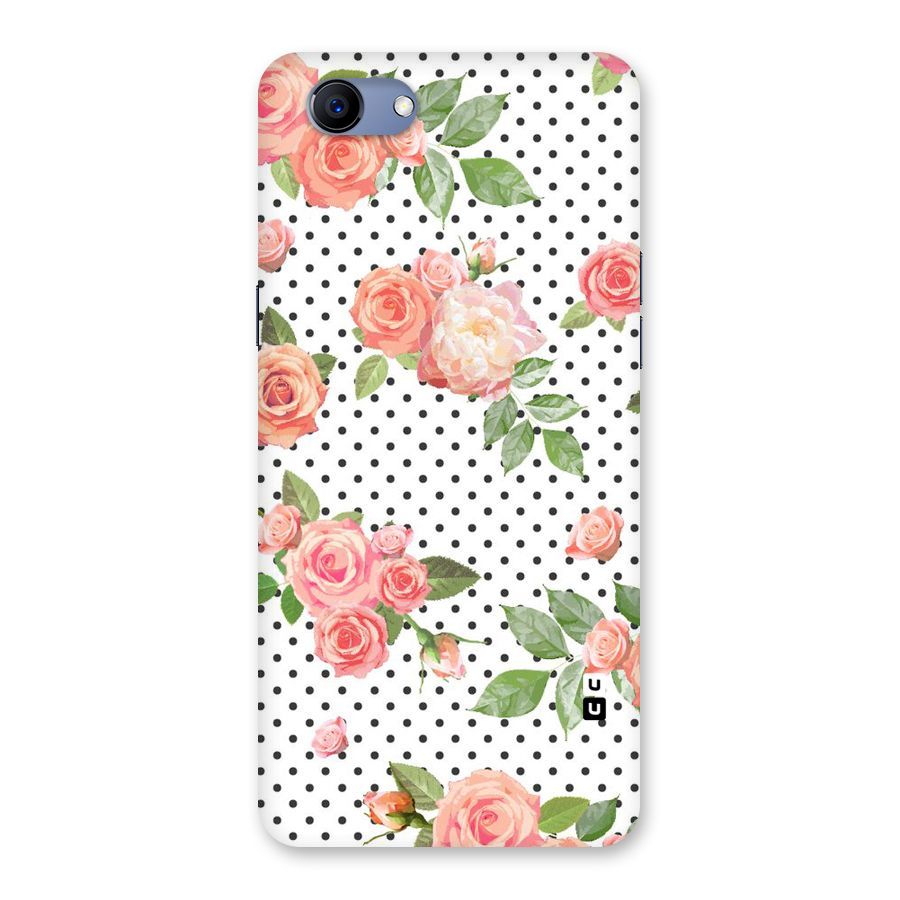 Polka Bloom White Back Case for Oppo Realme 1