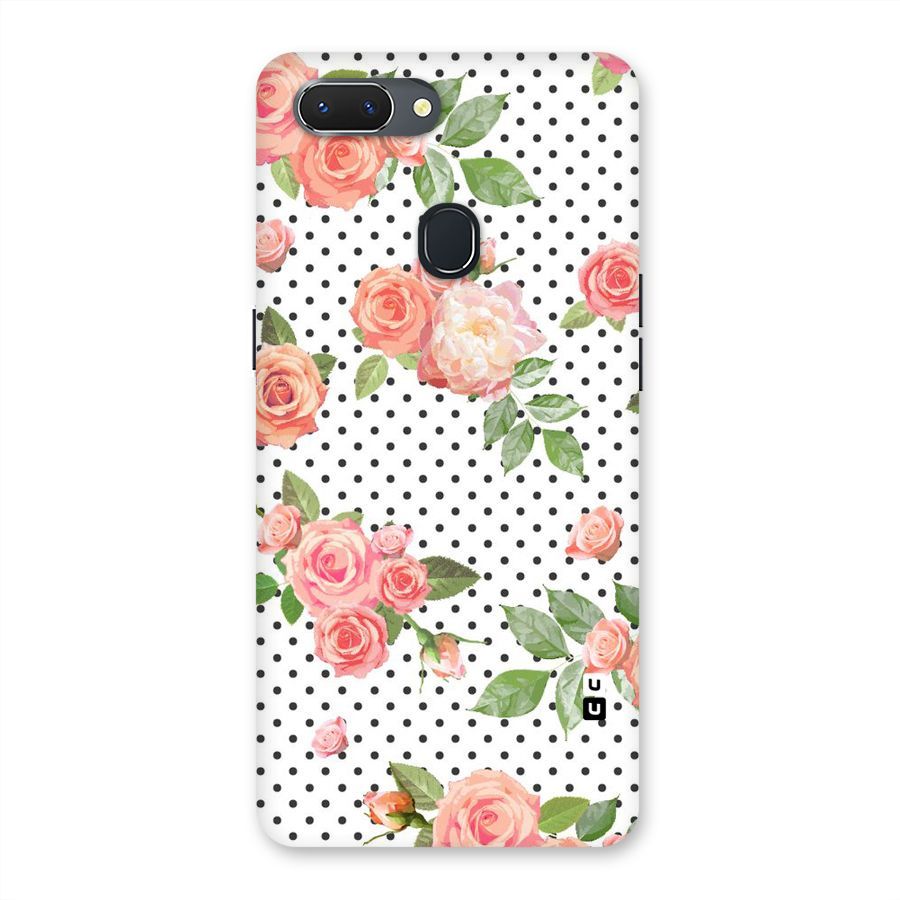 Polka Bloom White Back Case for Oppo Realme 2