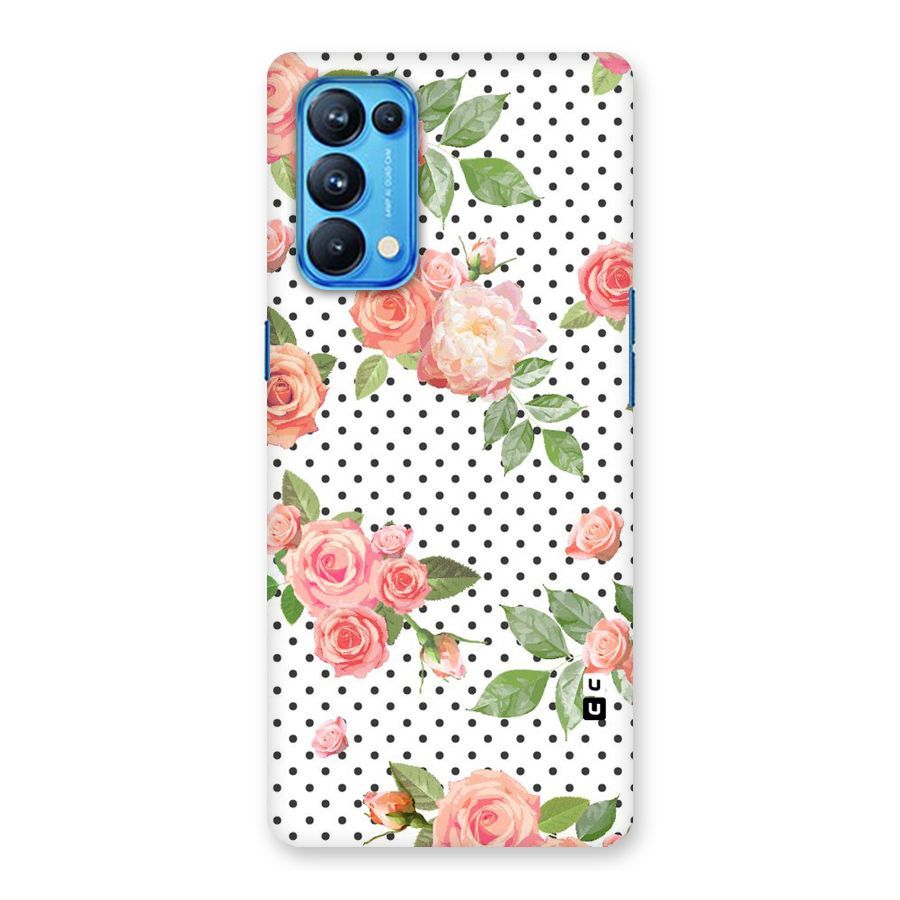 Polka Bloom White Back Case for Oppo Reno5 Pro 5G