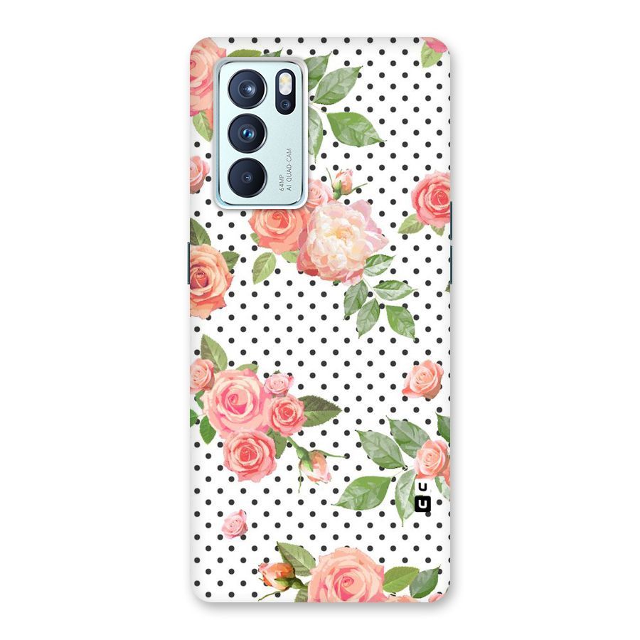 Polka Bloom White Back Case for Oppo Reno6 Pro 5G