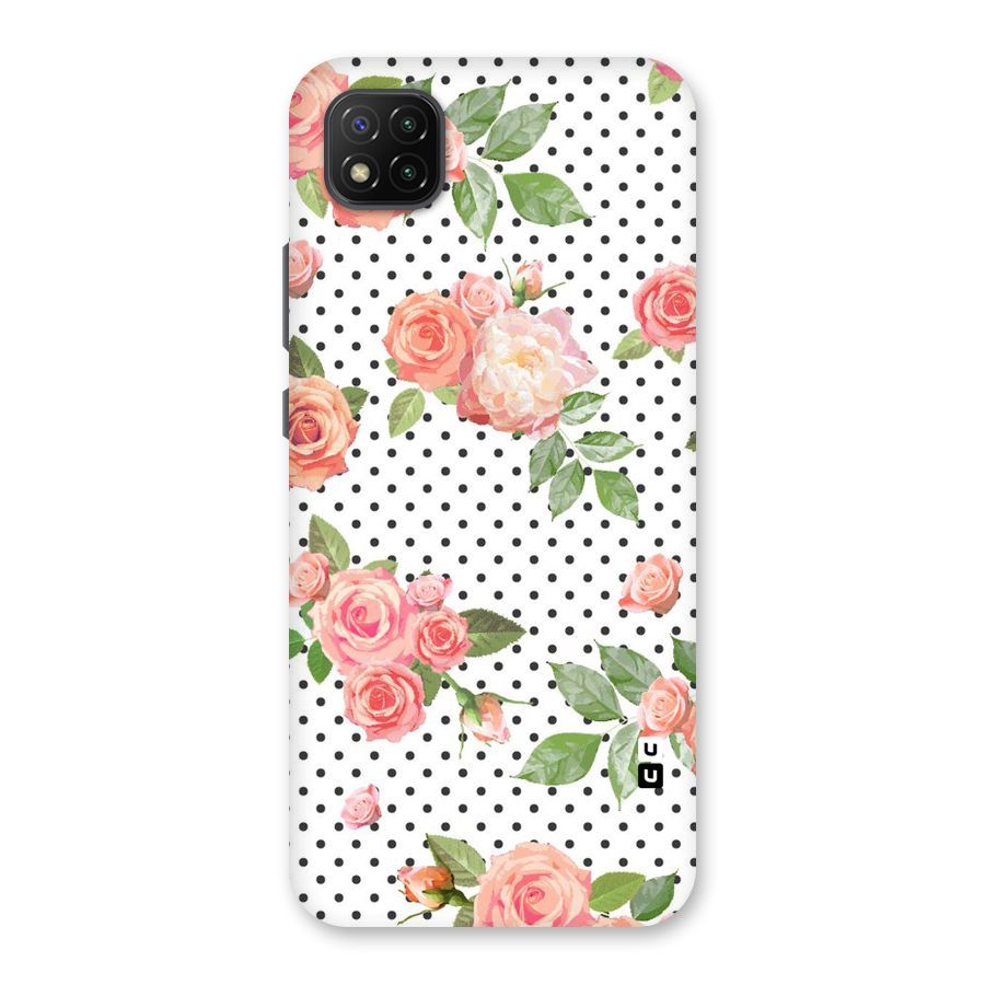 Polka Bloom White Back Case for Poco C3