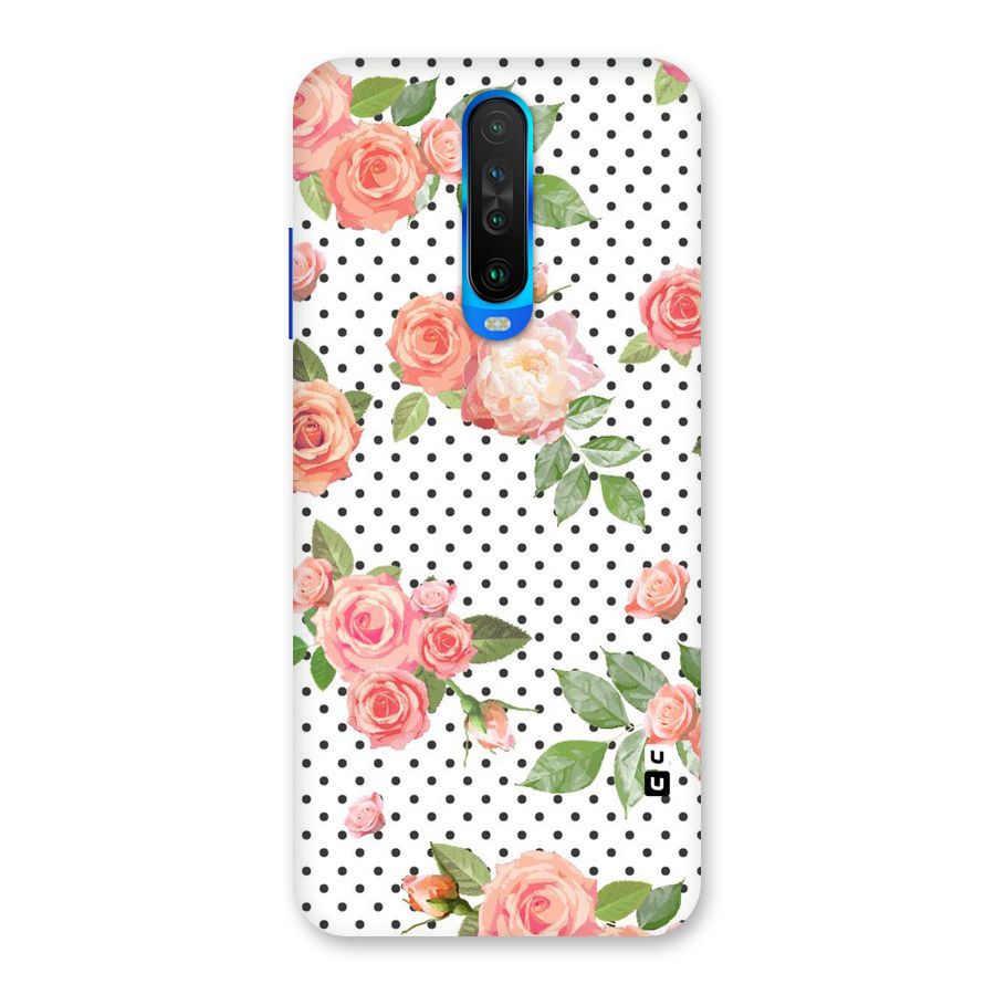 Polka Bloom White Back Case for Poco X2
