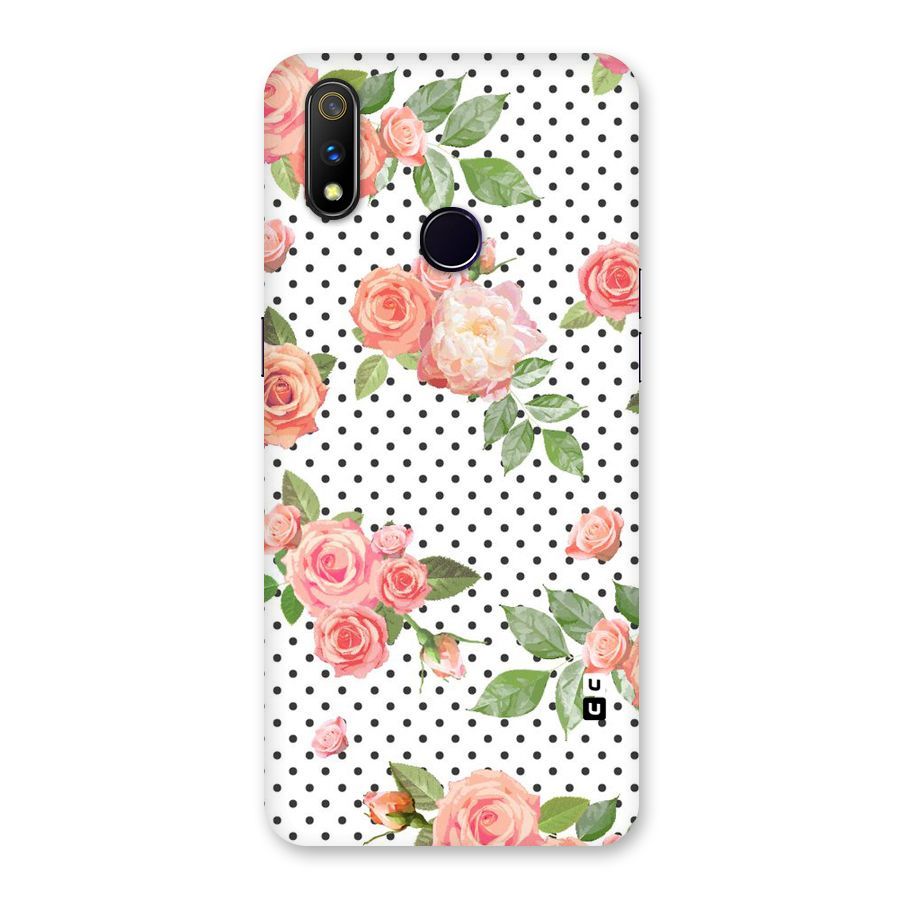 Polka Bloom White Back Case for Realme 3 Pro