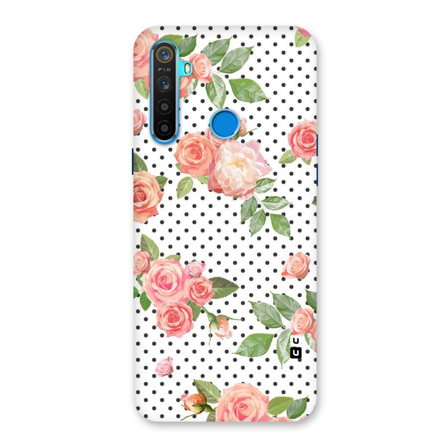 Polka Bloom White Back Case for Realme 5