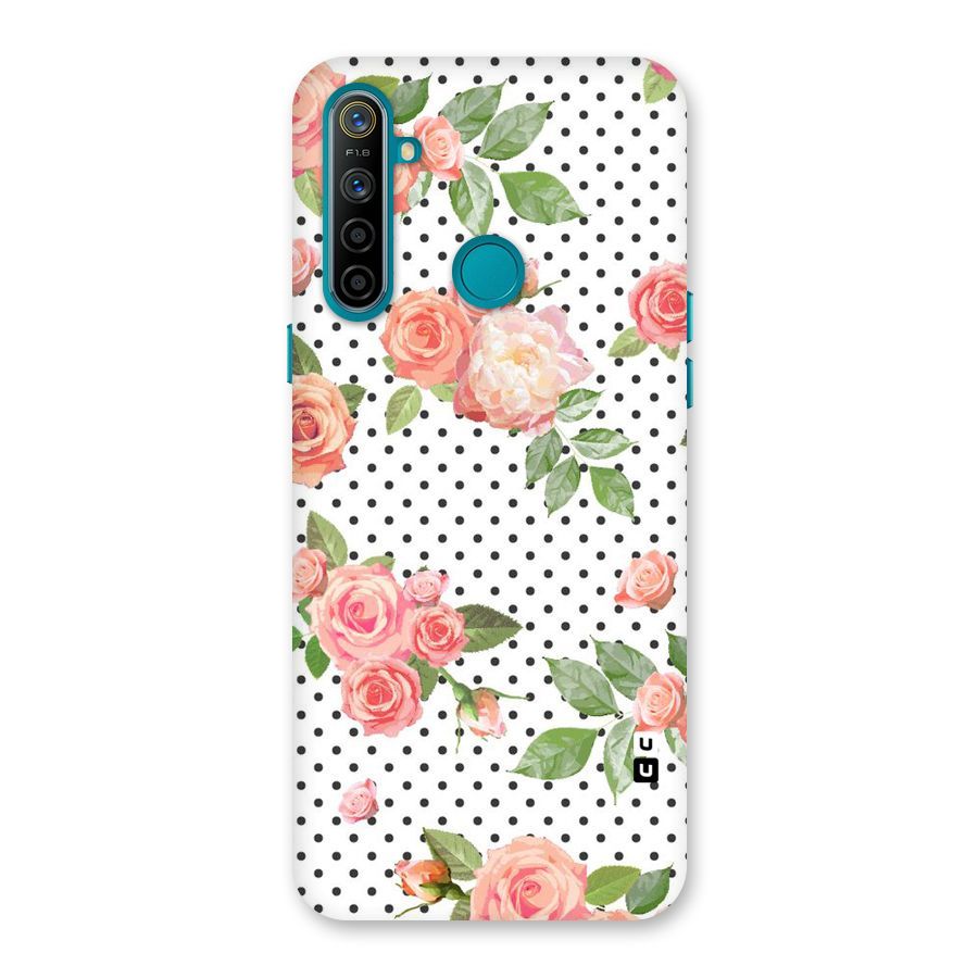 Polka Bloom White Back Case for Realme 5i