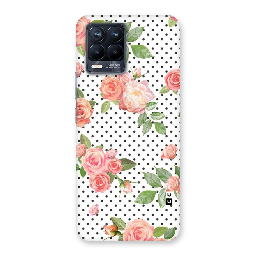 Polka Bloom White Back Case for Realme 8 Pro