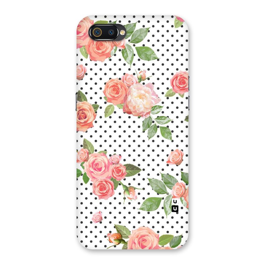 Polka Bloom White Back Case for Realme C2