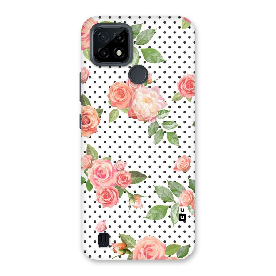 Polka Bloom White Back Case for Realme C21