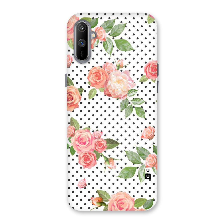 Polka Bloom White Back Case for Realme C3