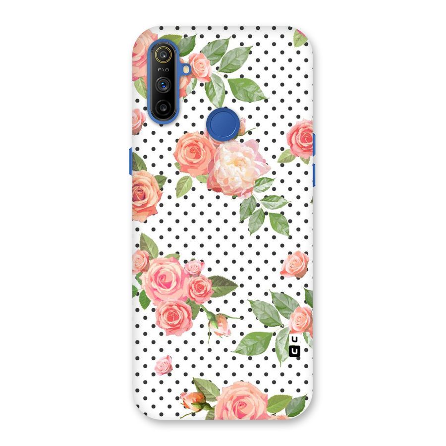 Polka Bloom White Back Case for Realme Narzo 10A