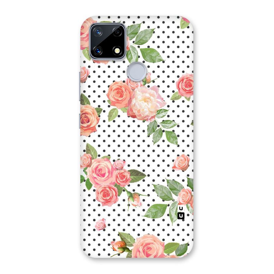 Polka Bloom White Back Case for Realme Narzo 20