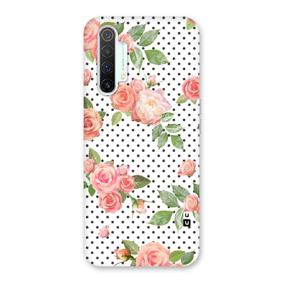 Polka Bloom White Back Case for Realme X3