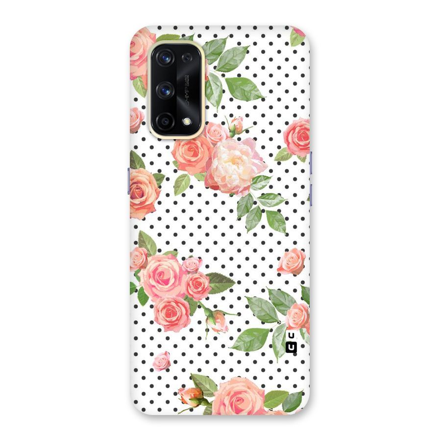 Polka Bloom White Glass Back Case for Realme X7 Pro