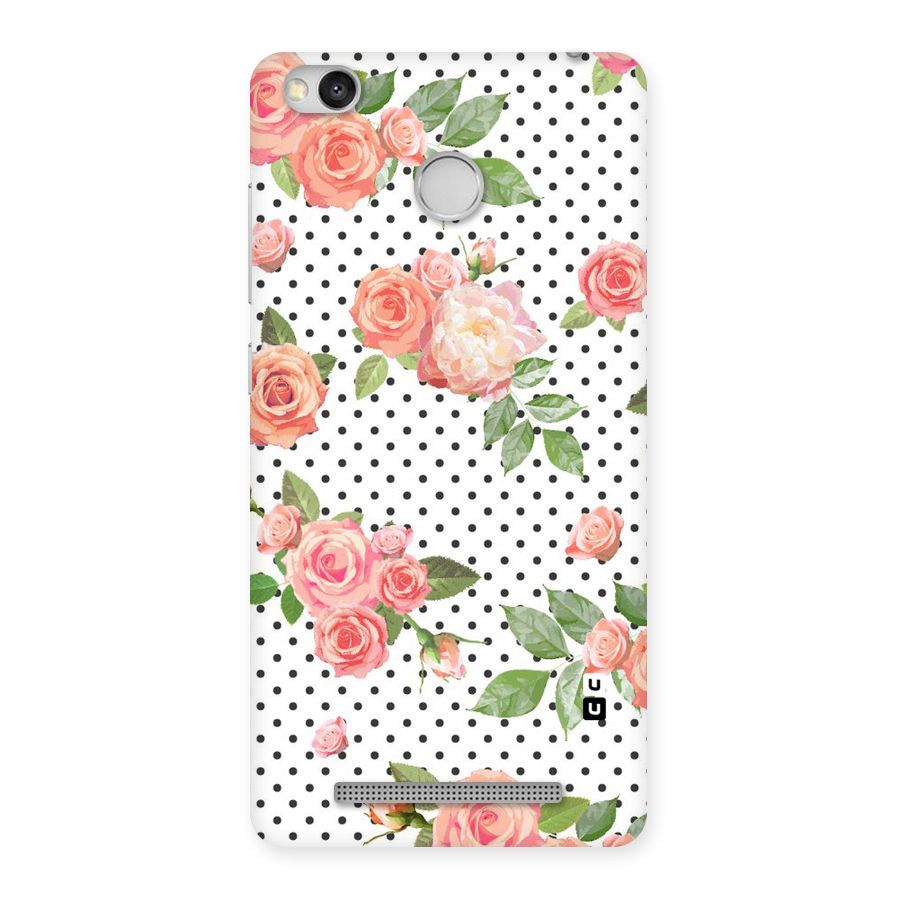 Polka Bloom White Back Case for Redmi 3S Prime