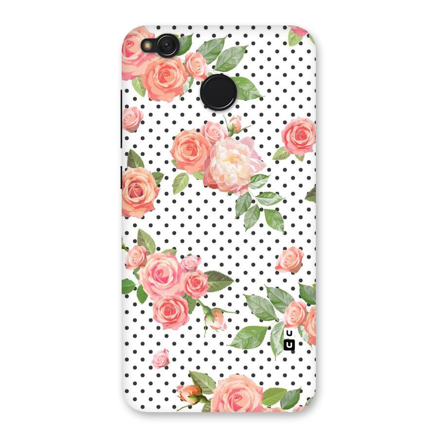 Polka Bloom White Back Case for Redmi 4