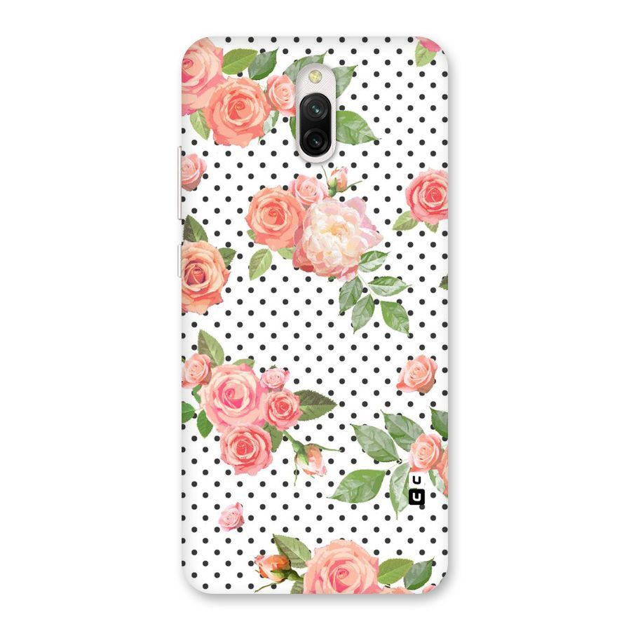 Polka Bloom White Back Case for Redmi 8A Dual