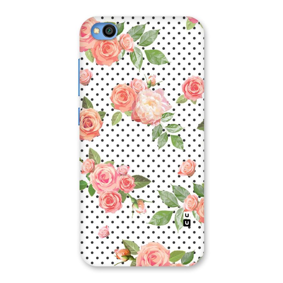 Polka Bloom White Back Case for Redmi Go