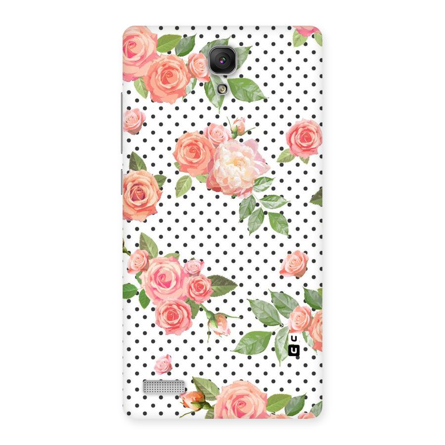 Polka Bloom White Back Case for Redmi Note