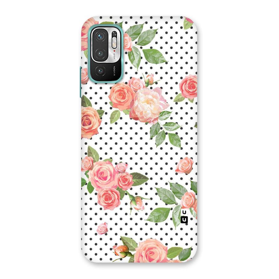 Polka Bloom White Back Case for Redmi Note 10T 5G