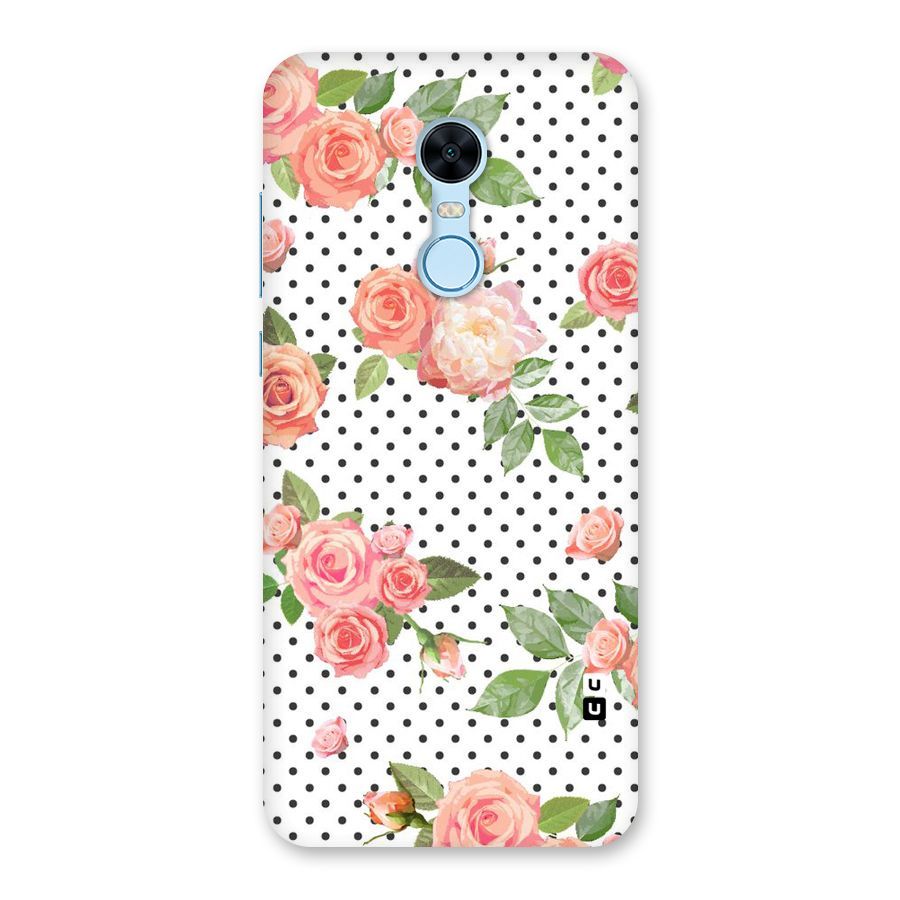 Polka Bloom White Back Case for Redmi Note 5