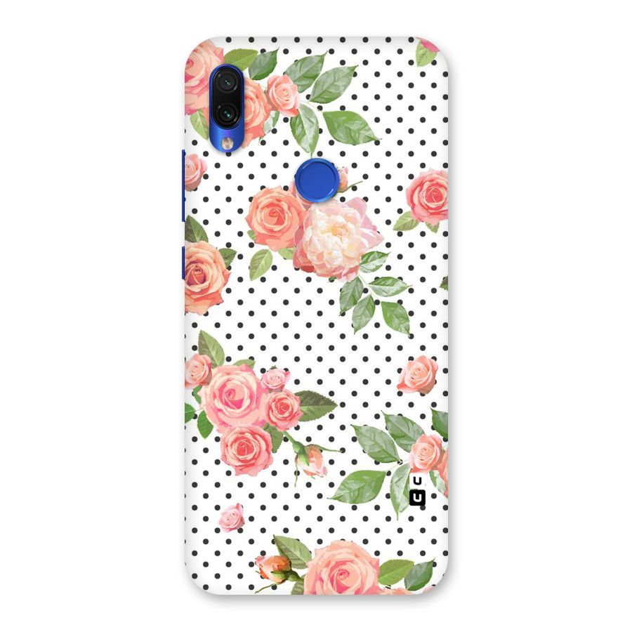Polka Bloom White Back Case for Redmi Note 7S