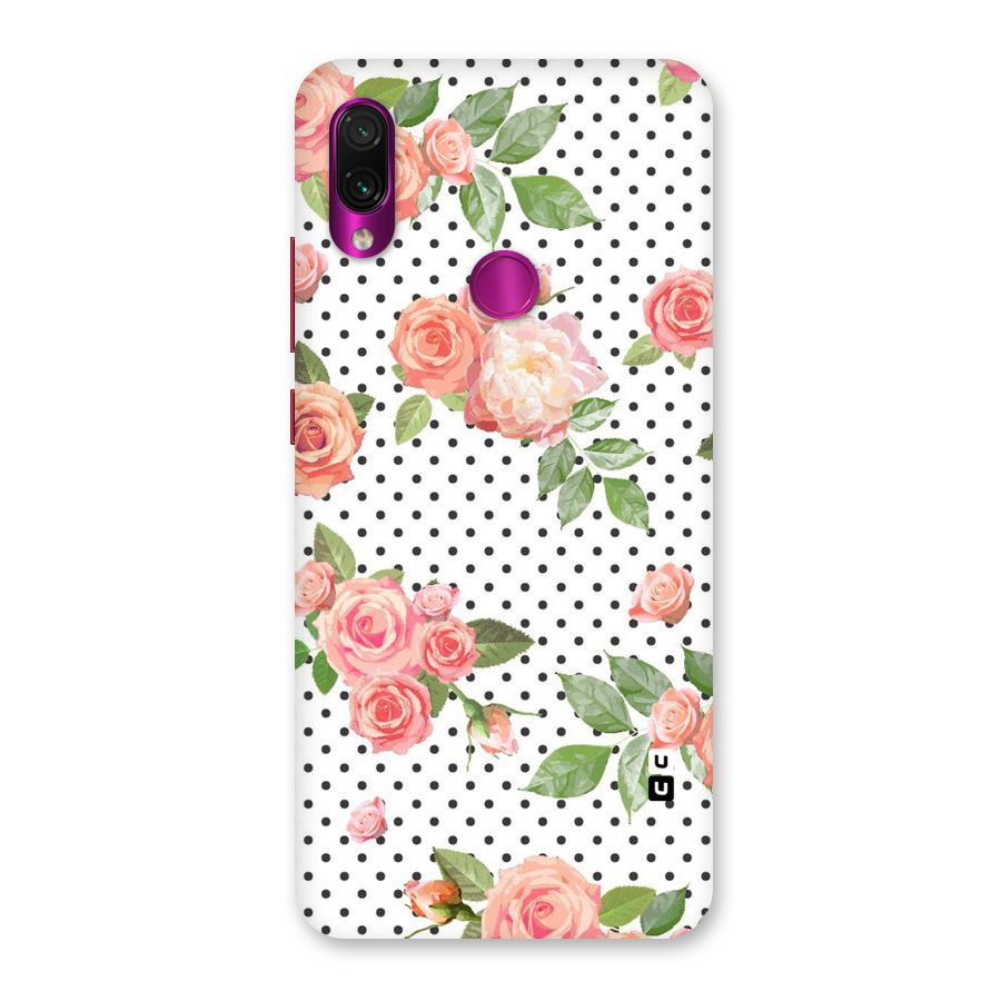 Polka Bloom White Back Case for Redmi Note 7 Pro