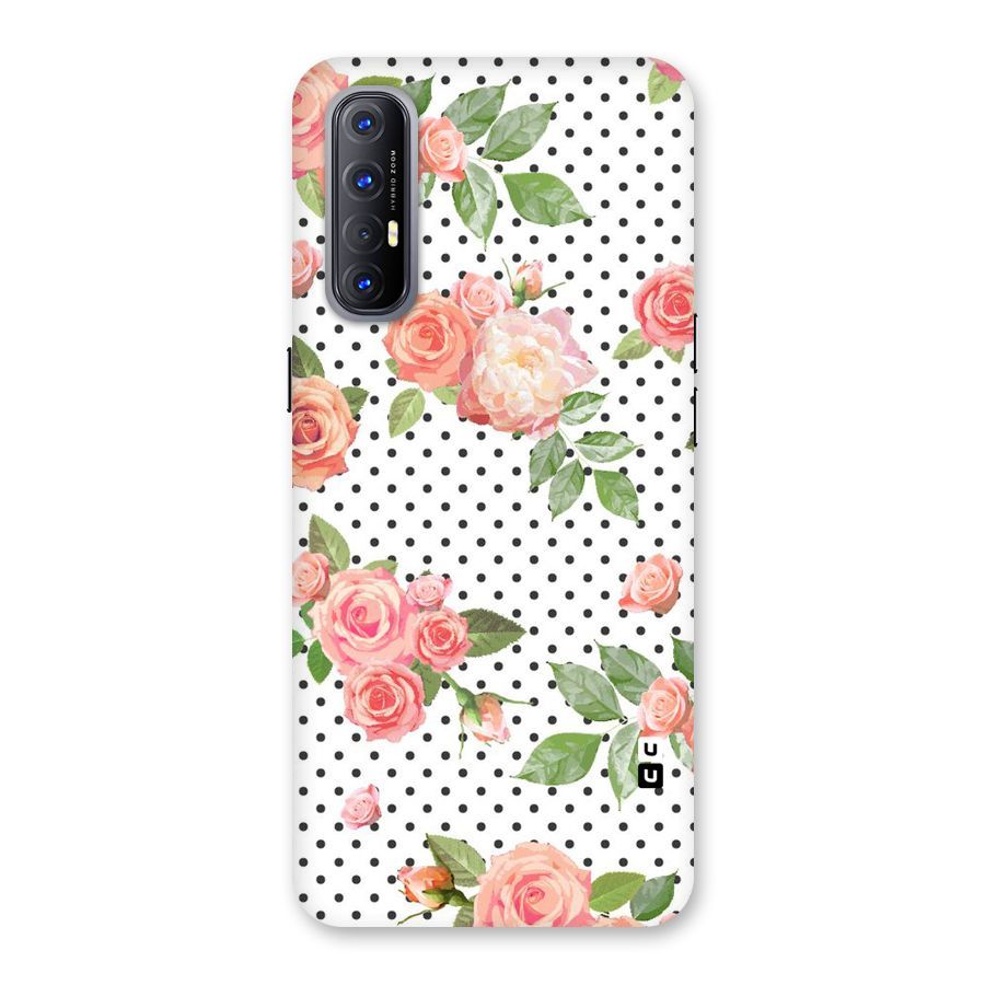 Polka Bloom White Back Case for Reno3 Pro