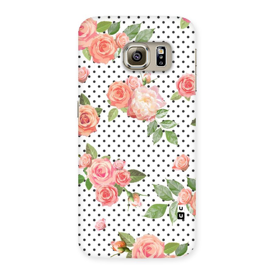 Polka Bloom White Back Case for Samsung Galaxy S6 Edge