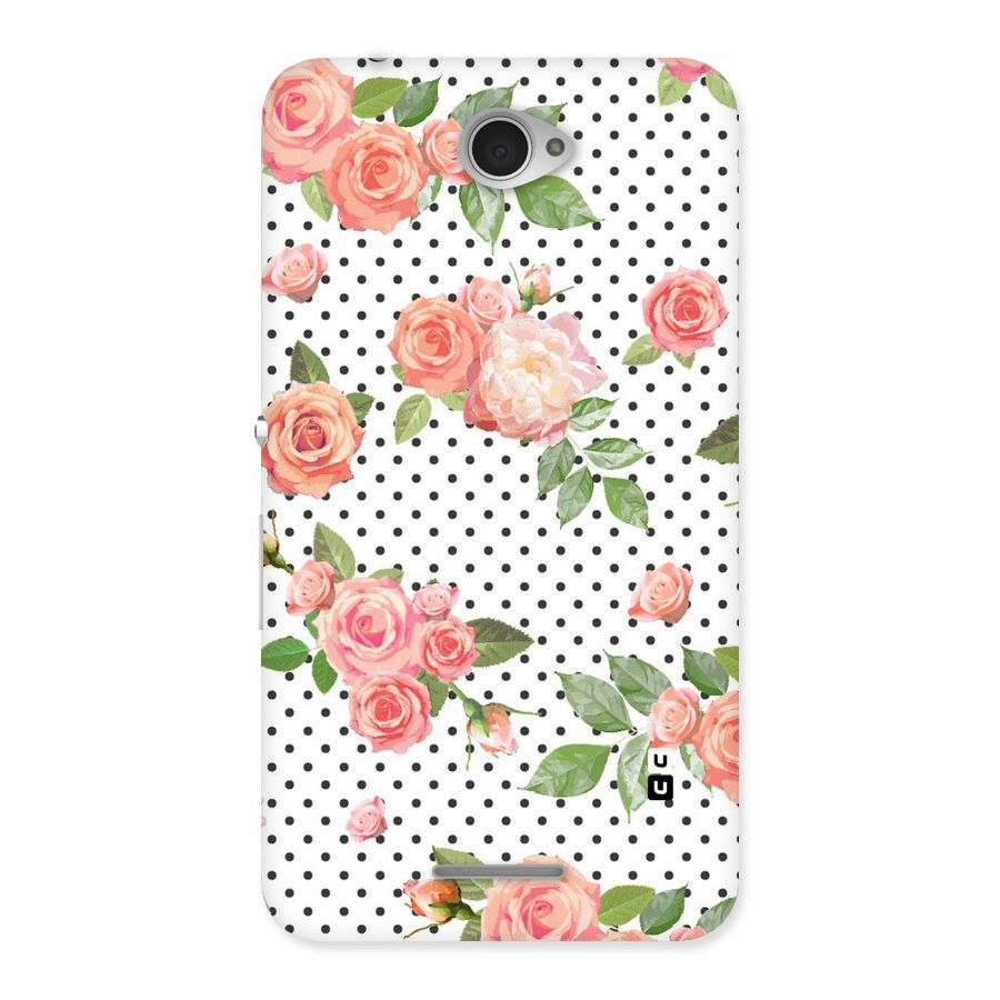 Polka Bloom White Back Case for Sony Xperia E4