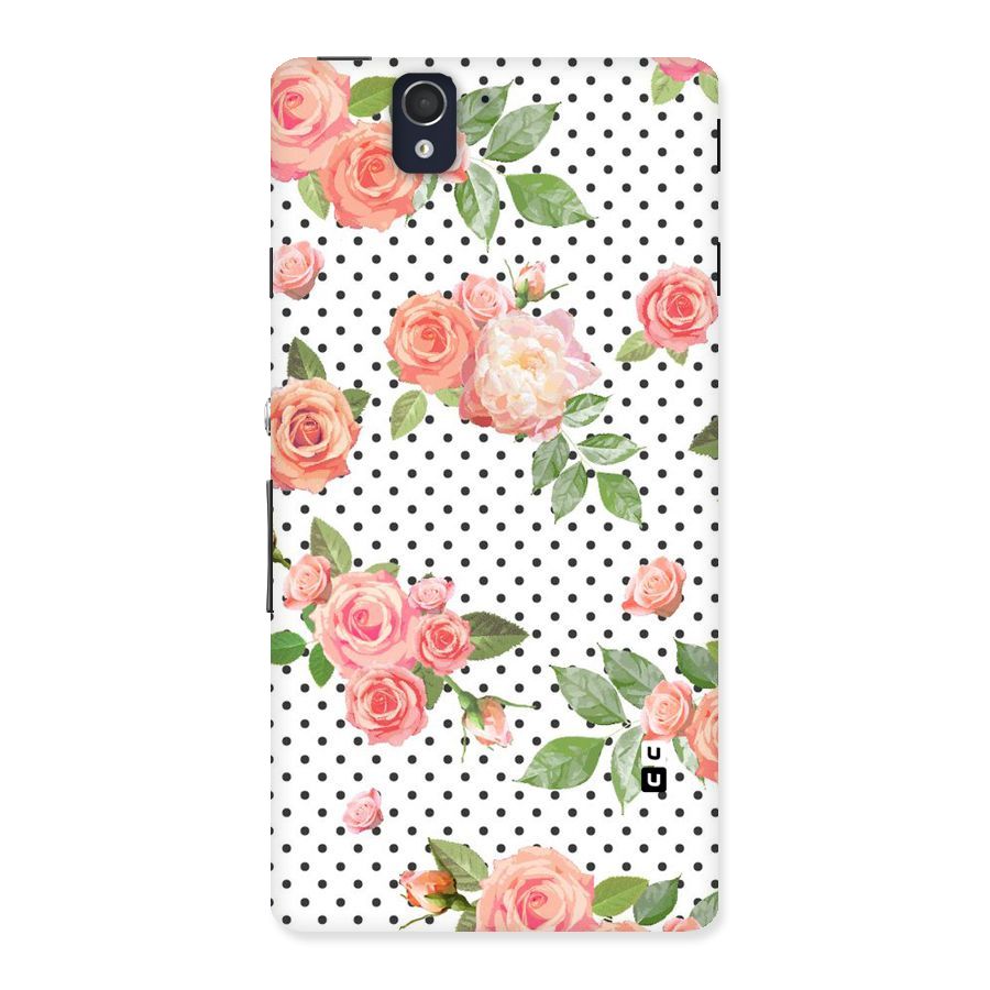 Polka Bloom White Back Case for Sony Xperia Z