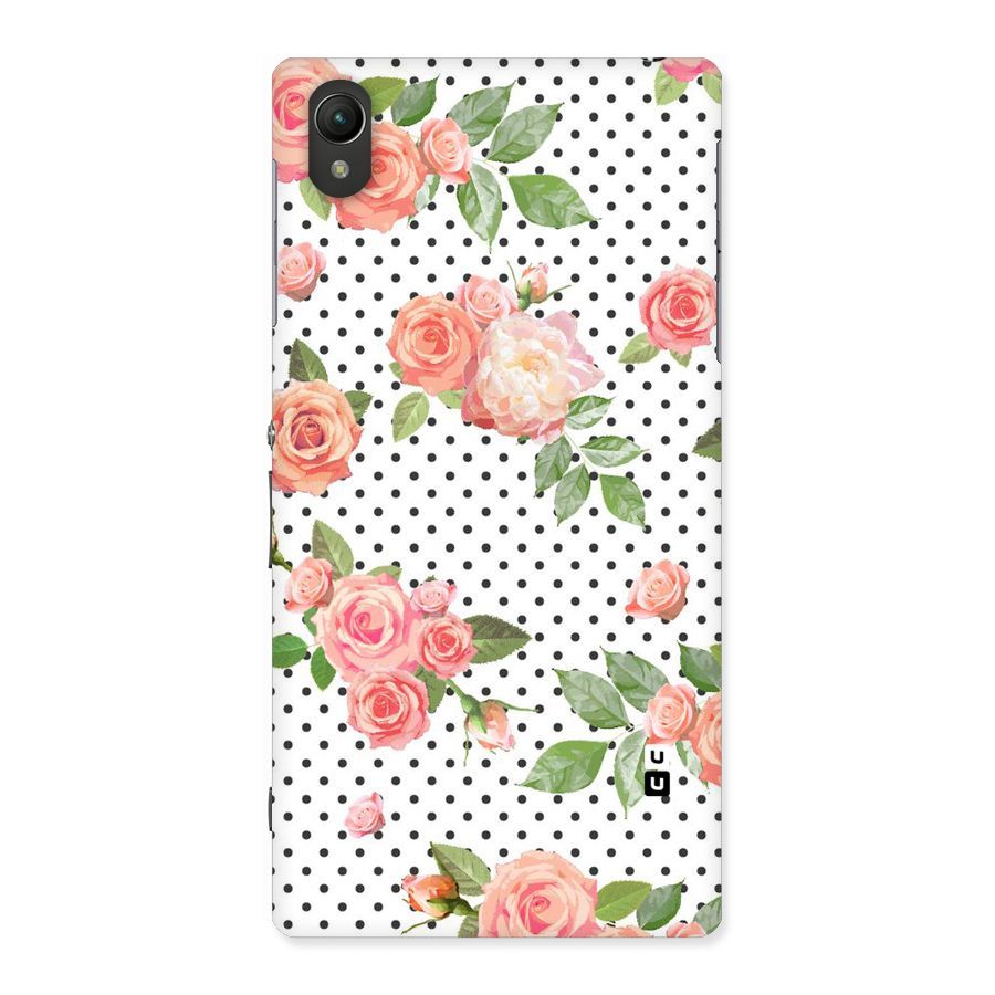 Polka Bloom White Back Case for Sony Xperia Z1