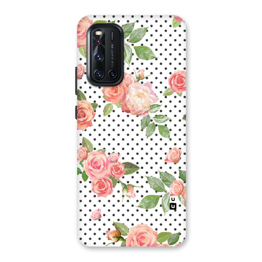 Polka Bloom White Back Case for Vivo V19