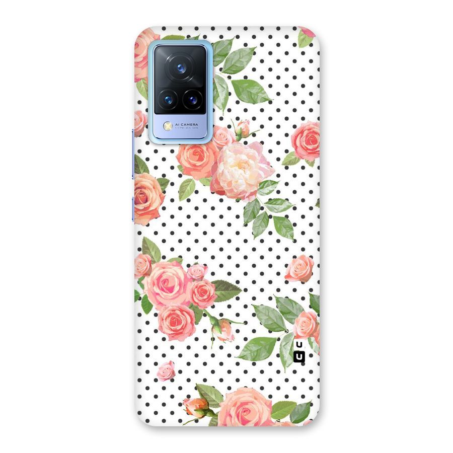 Polka Bloom White Back Case for Vivo V21 5G