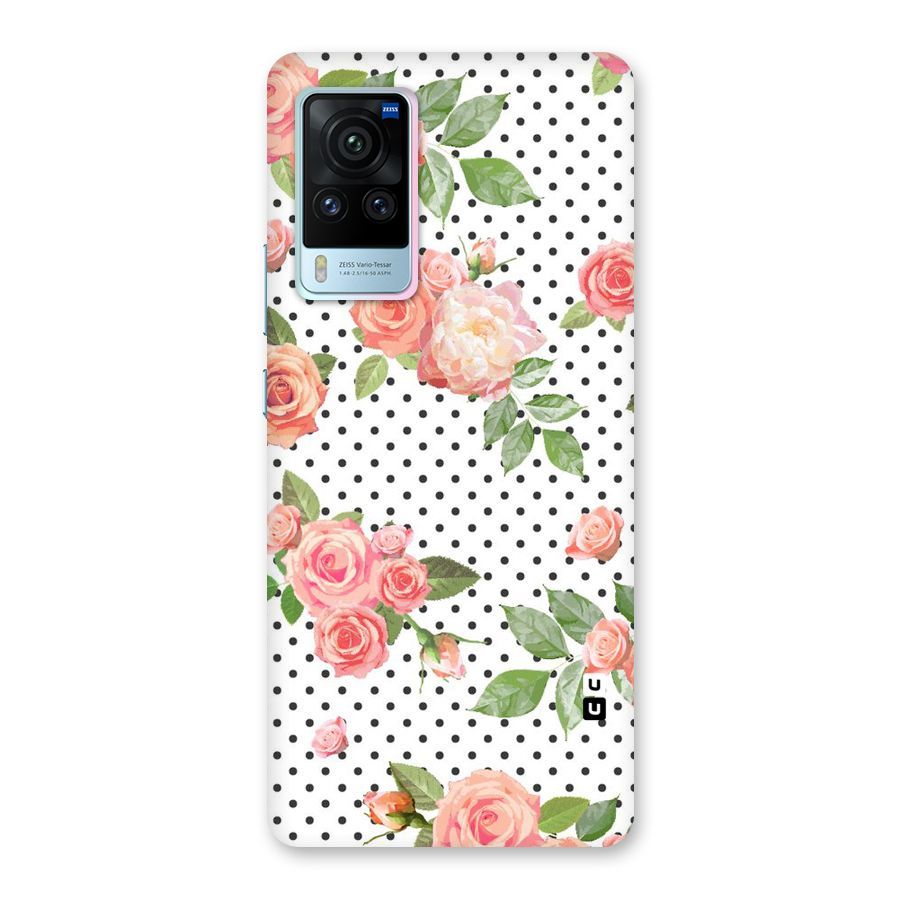 Polka Bloom White Back Case for Vivo X60 Pro