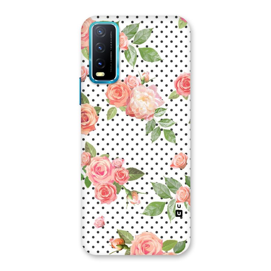 Polka Bloom White Back Case for Vivo Y20A