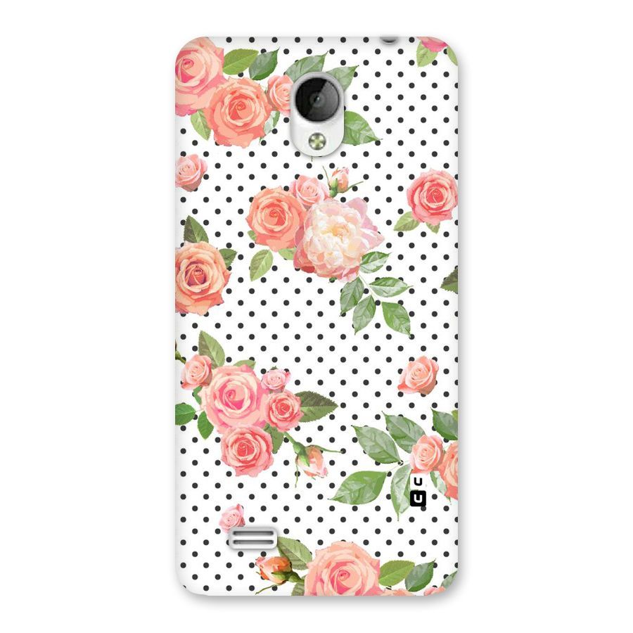 Polka Bloom White Back Case for Vivo Y21
