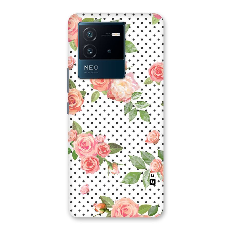 Polka Bloom White Back Case for Vivo iQOO Neo 6 5G