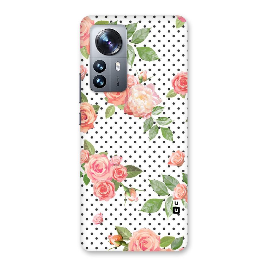Polka Bloom White Back Case for Xiaomi 12 Pro