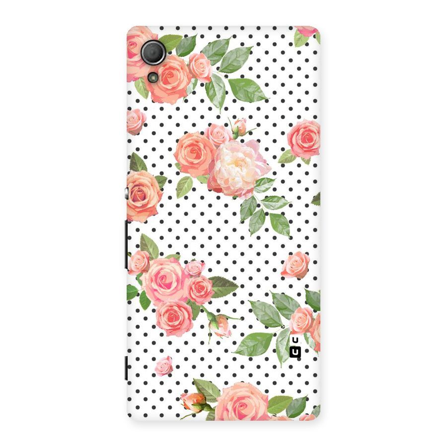 Polka Bloom White Back Case for Xperia Z3 Plus